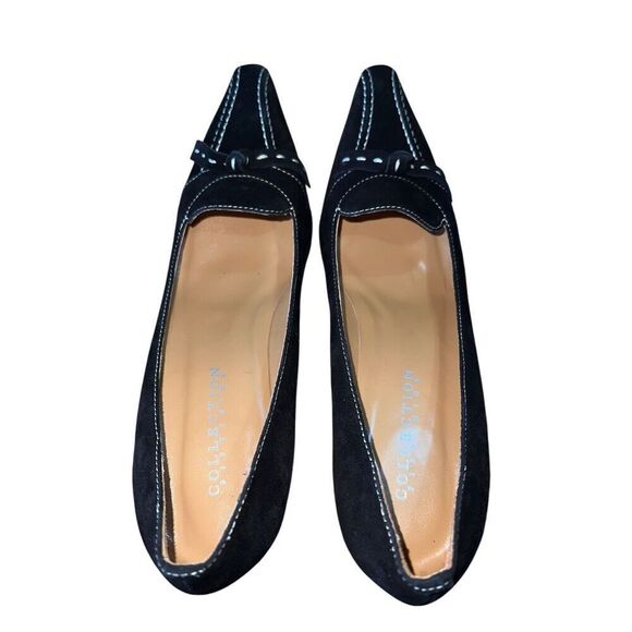 Collection Fifty Nine Lulu Black Suede Pointed Toe Pumps Women’s Size 10 NWB - Picture 5 of 11